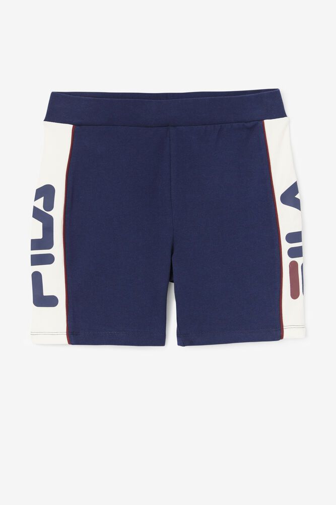 Fila Shorts Womens Navy Davina Bike - Ireland 28910-TNZU